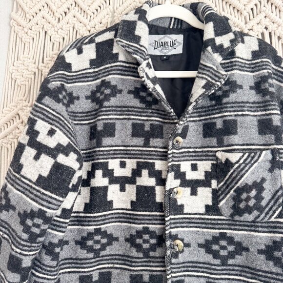 Vintage Navajo Aztec Wool Blend Jacket by DiaBlue Fashions – Size Medium - Picture 3 of 11